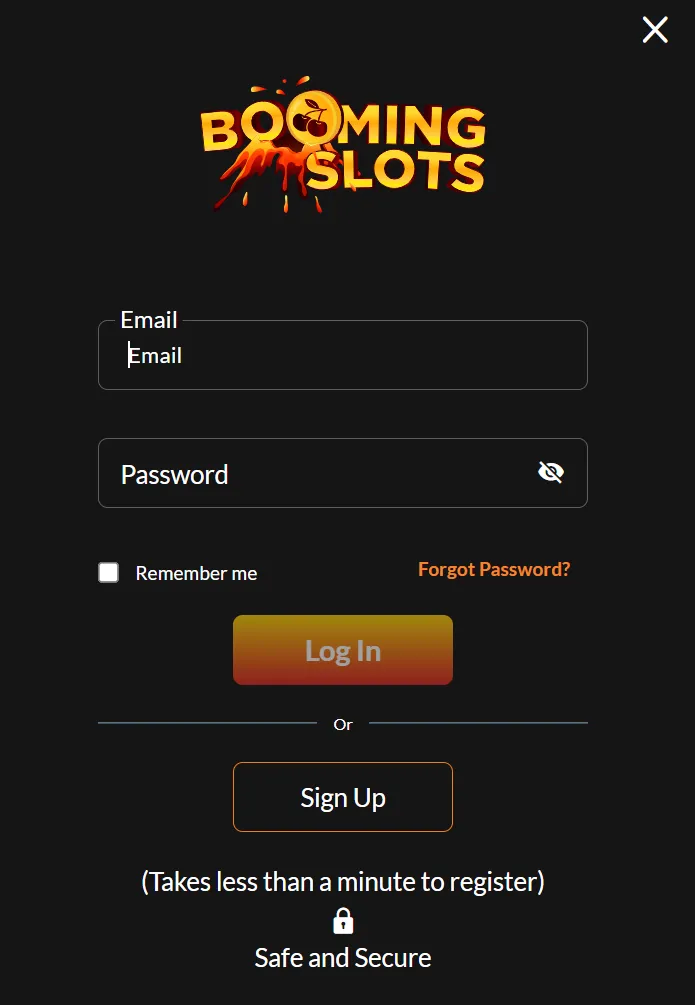 boomingslots casino login