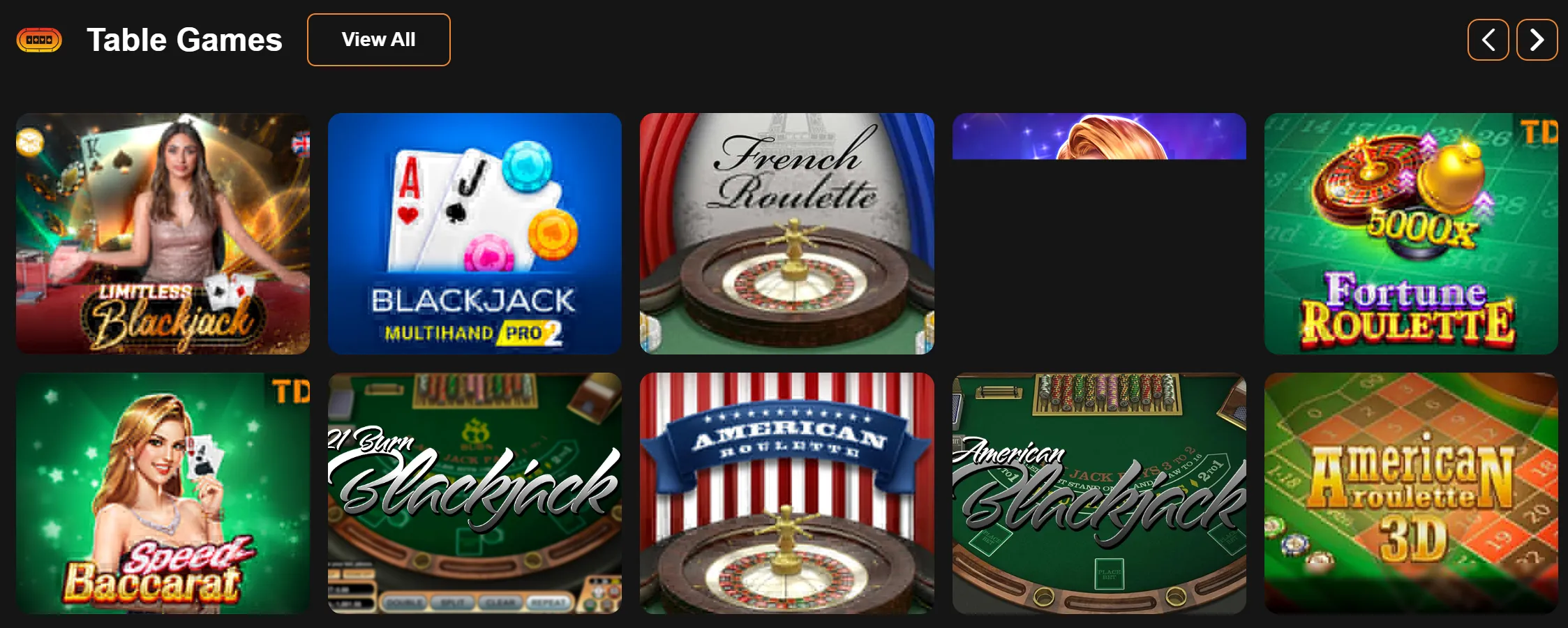 boomingslots casino table games